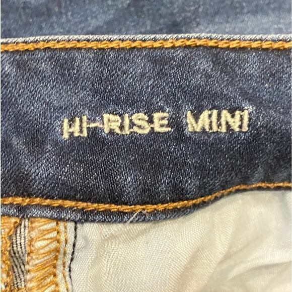 American Eagle Hi-Rise Mini Jean Skirt Raw Hem Women’s Size 0 - Picture 4 of 6